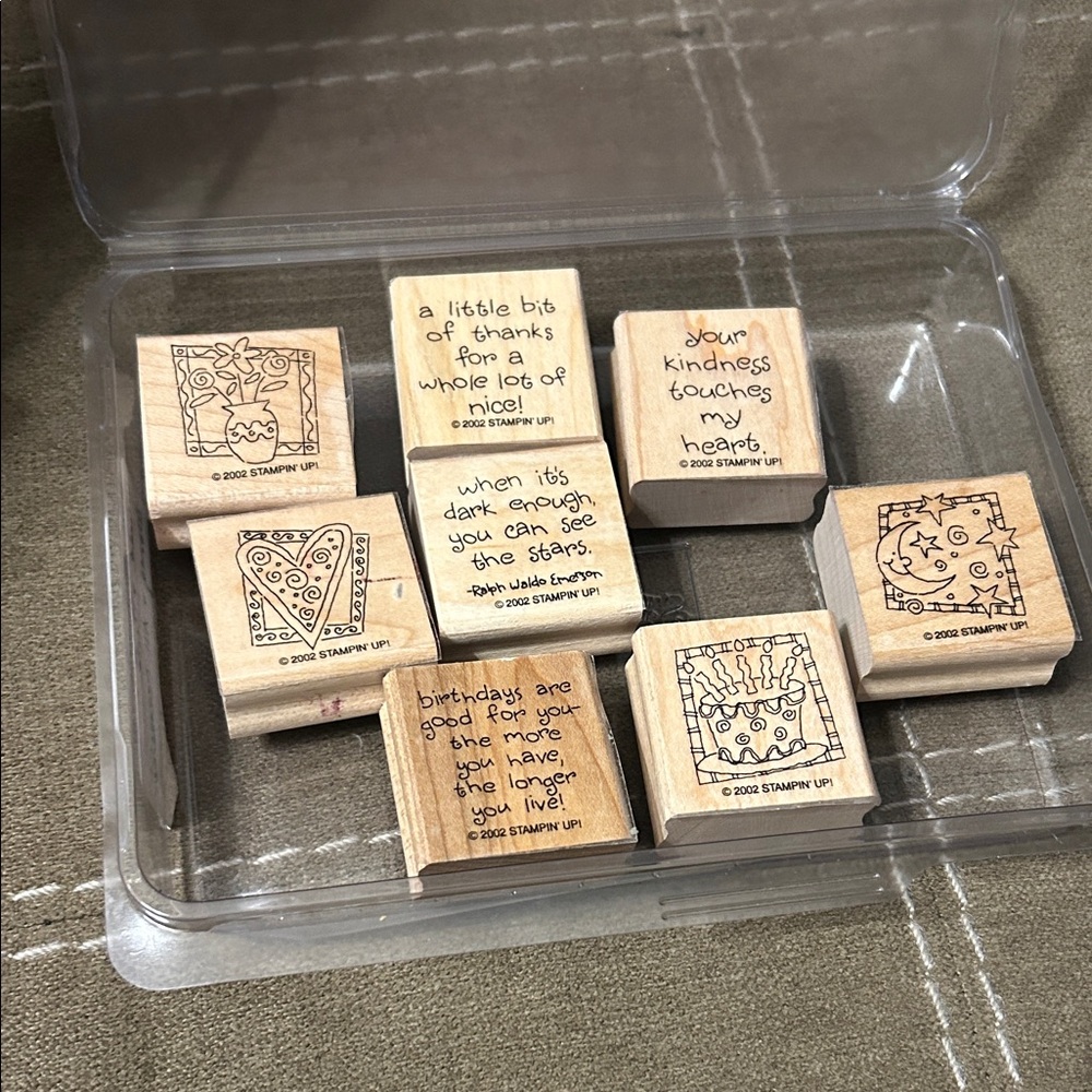 Stampin' Up! Quick & Cute 8 Piece Wooden Stamp Set